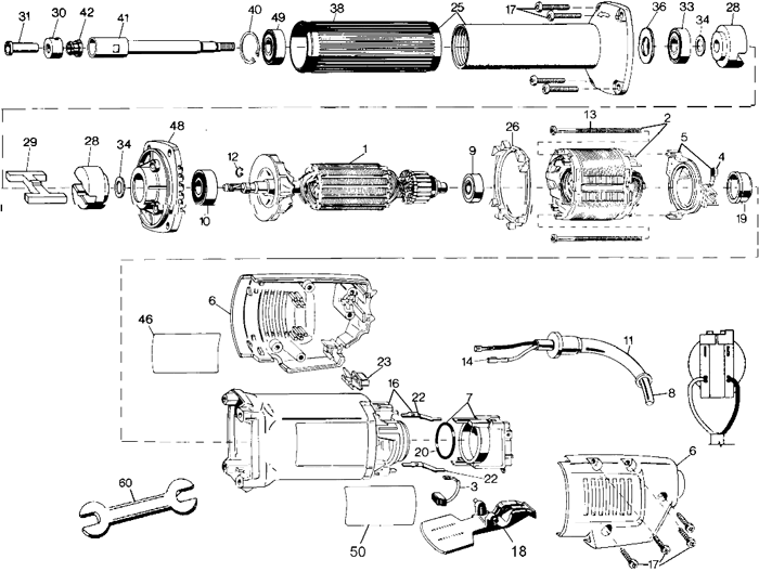 DeWALT DW887-220 Die Grinder Parts (Type 2)