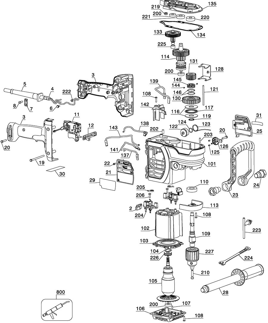 DWD450 Dewalt Drill Parts