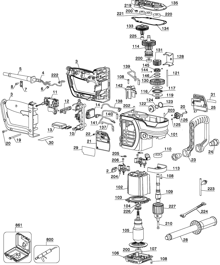 DWD460 Dewalt Drill Parts