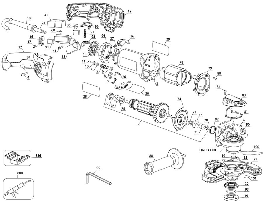 DWE46066 Dewalt Grinder Parts