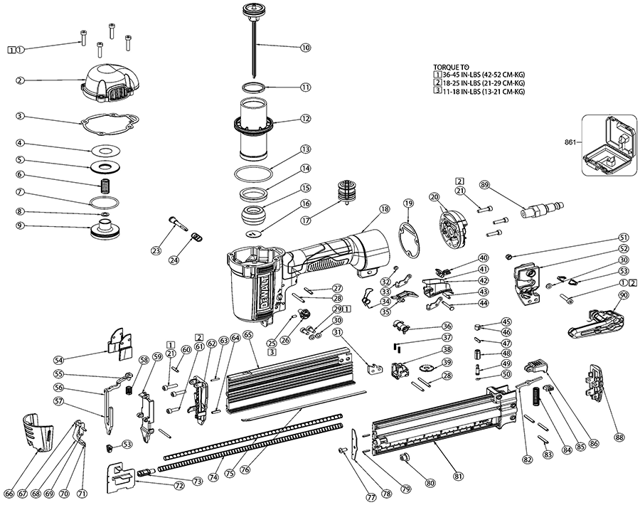 DWFP12233 Dewalt Nailer Parts