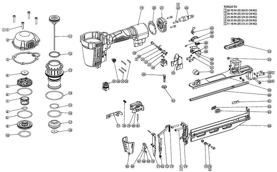 DWFP71917 Dewalt Nailer Parts