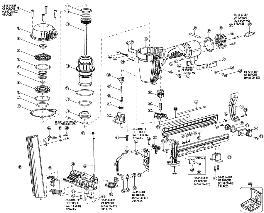 DWSL18CAP Dewalt Stapler Parts