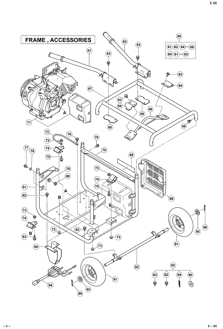 Hitachi E60 Parts - Generator