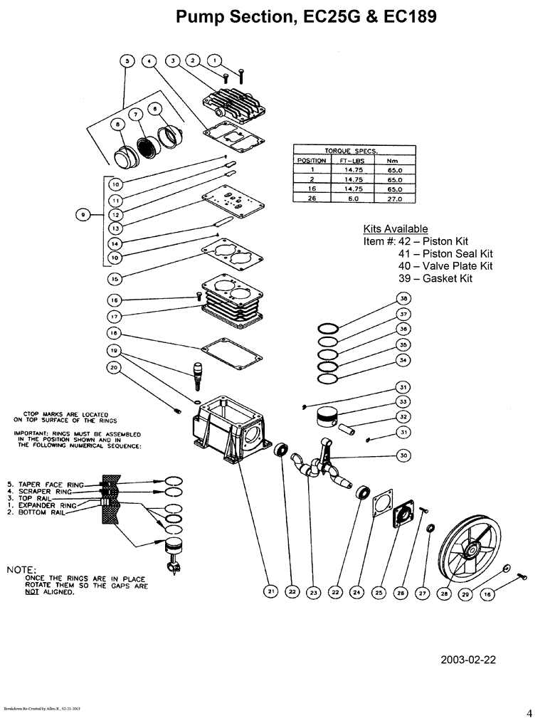 Hitachi EC189 Parts - Compressor