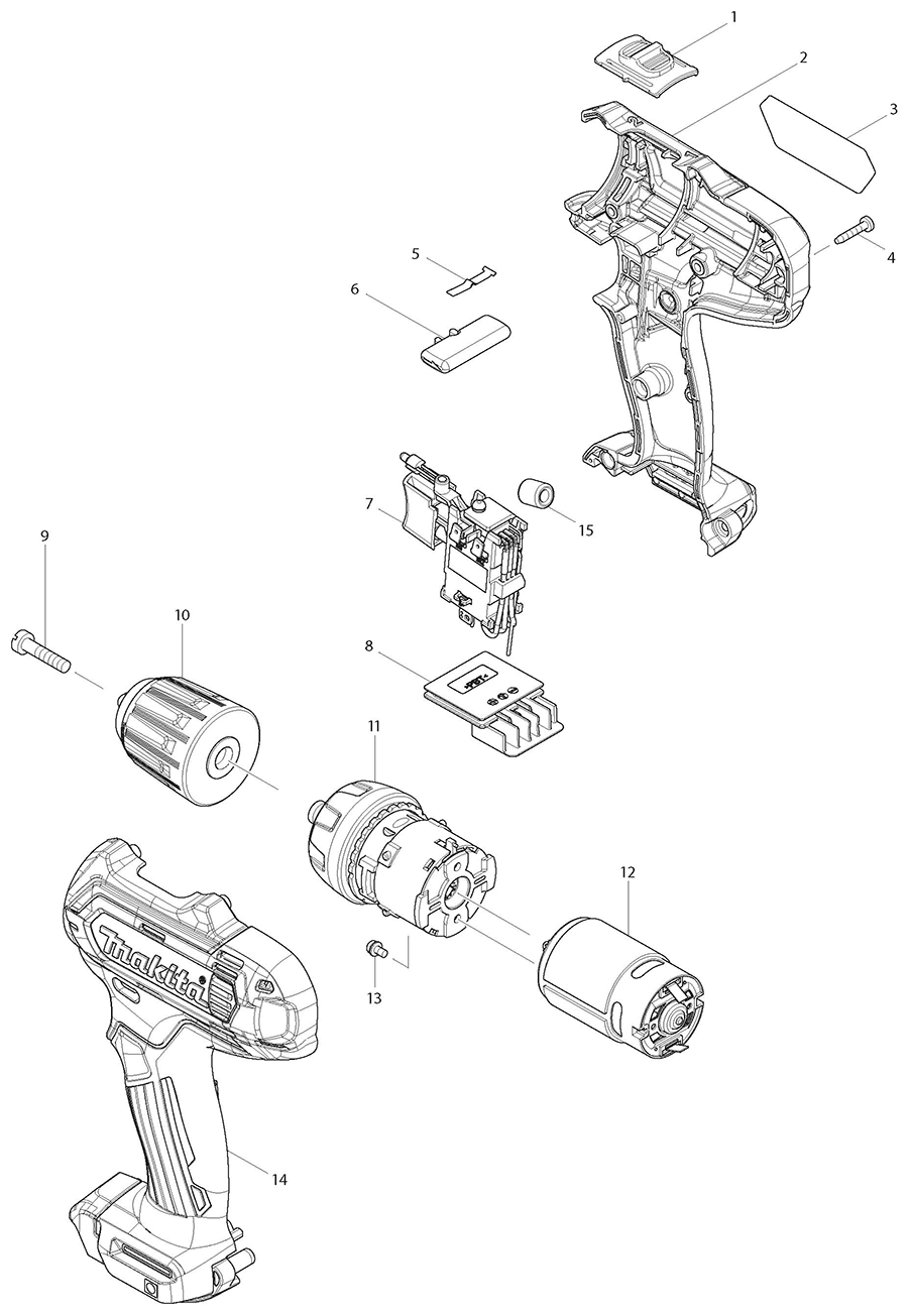 FD05Z Makita Driver Drill Parts