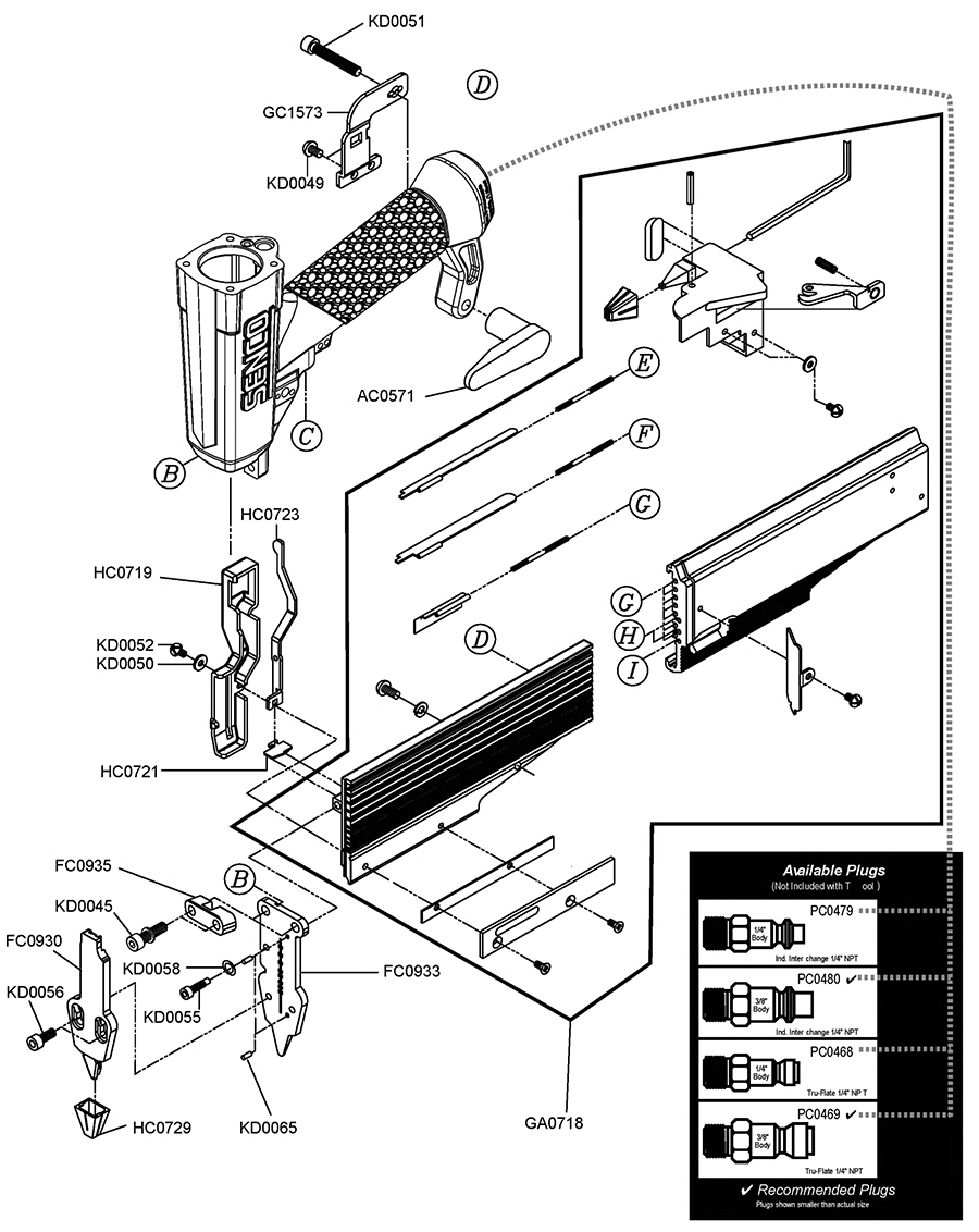 FinishPro®23LXP Nailer Parts - Senco