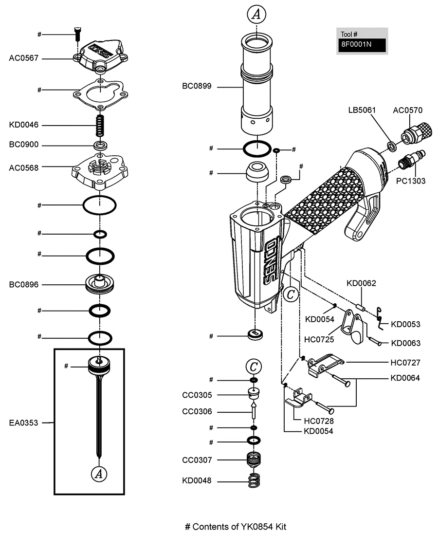 FinishPro®23SXP Nailer Parts - Senco