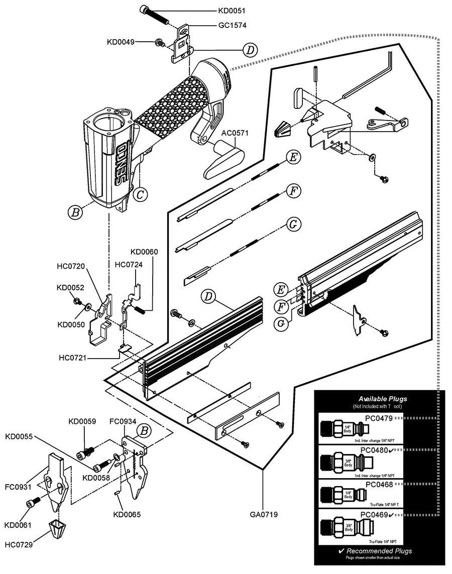 FinishPro®23SXP Nailer Parts - Senco