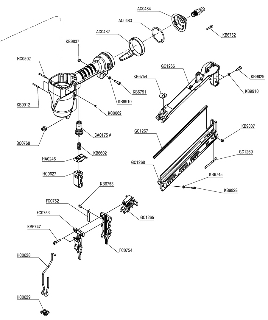 FinishPro®33Mg Nailer Parts - Senco