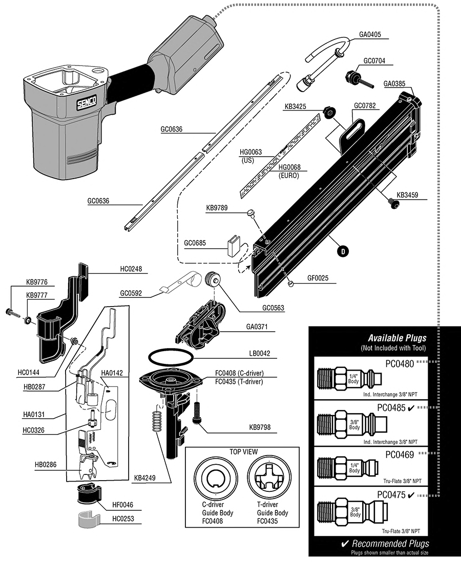 FramePro®701XP Nailer Parts - Senco