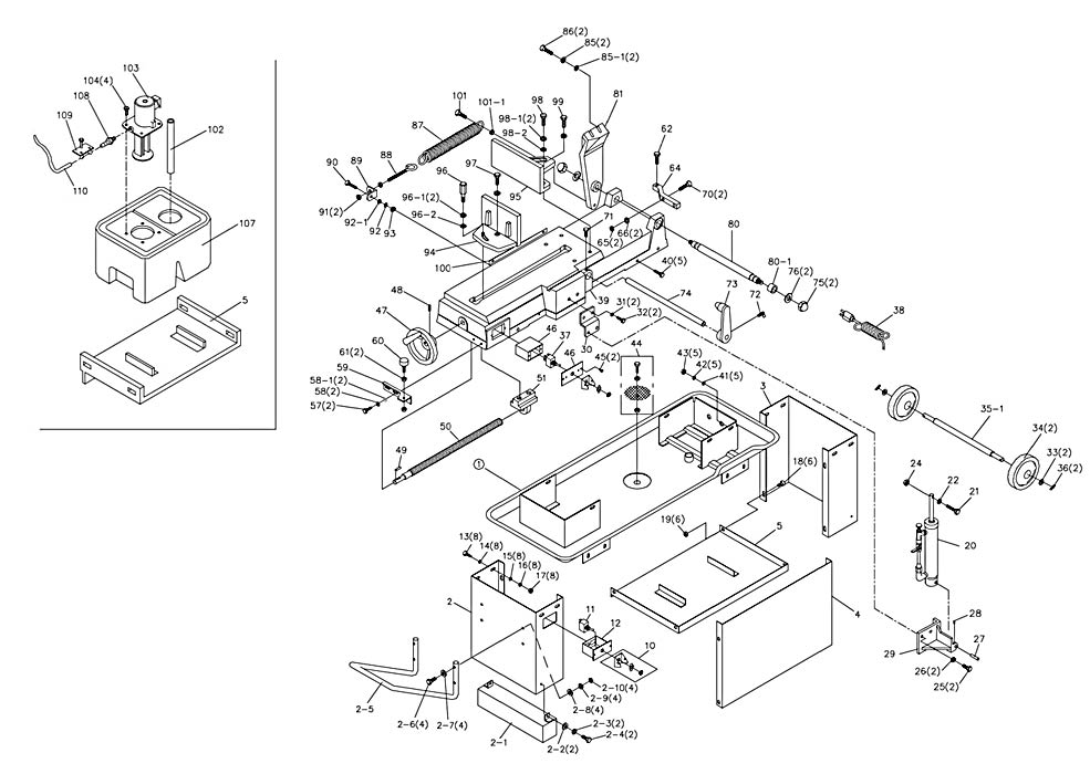 Jet HBS-812G Band Saw Parts