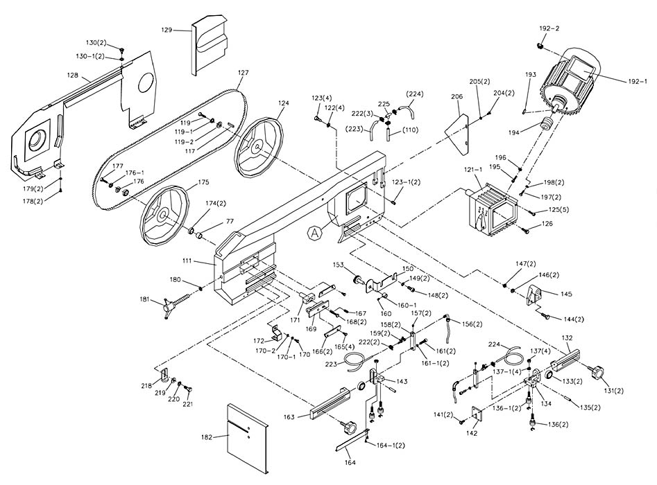 Jet HBS-812G Band Saw Parts