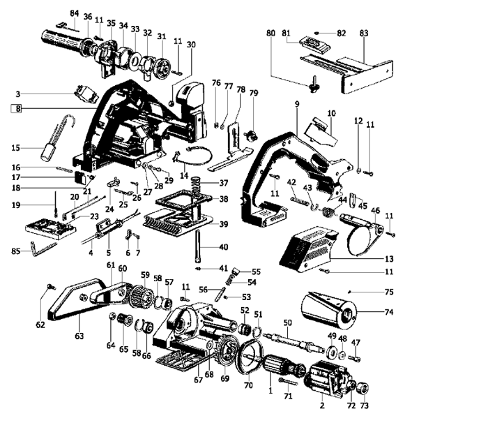 Festool HL 850E (490028) Planer Parts