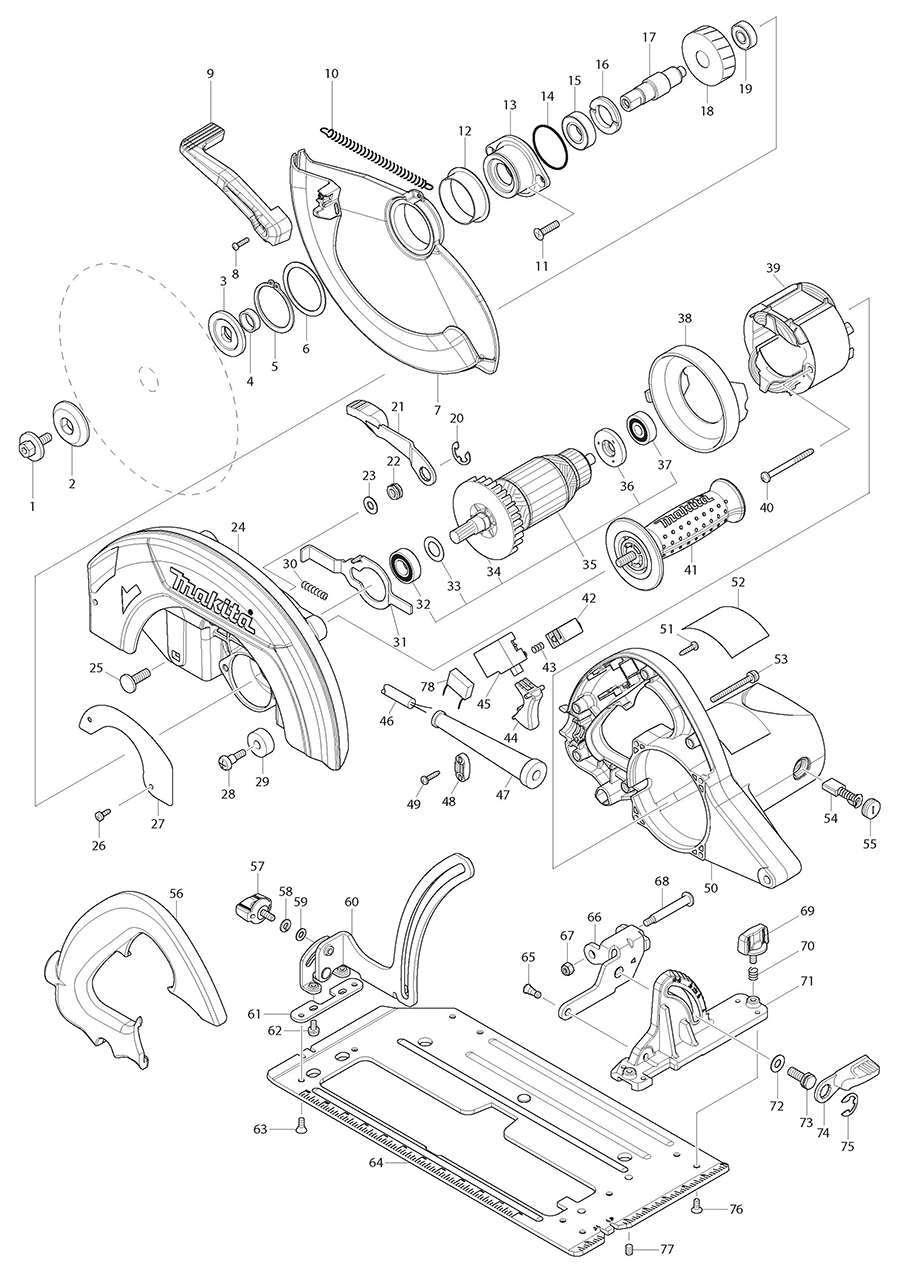 HS0600 Makita Circular Saw Parts