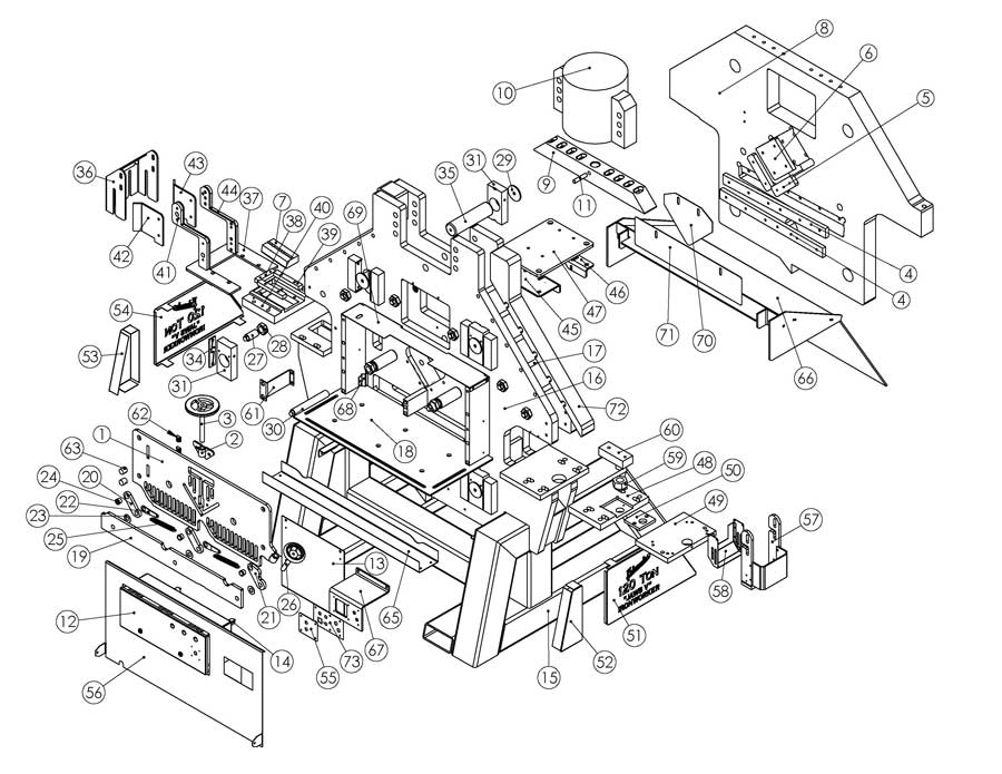 120 Ton Ironworker Parts - Edwards