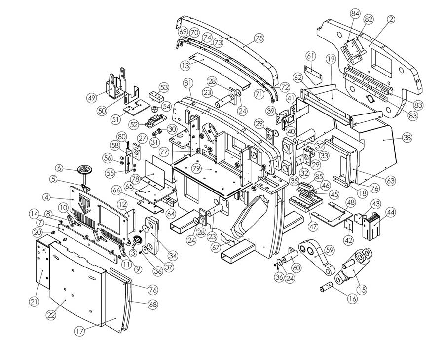 65 Ton Ironworker Parts - Edwards