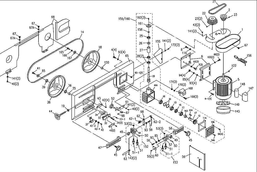 Jet J-3410-2 Band Saw Parts