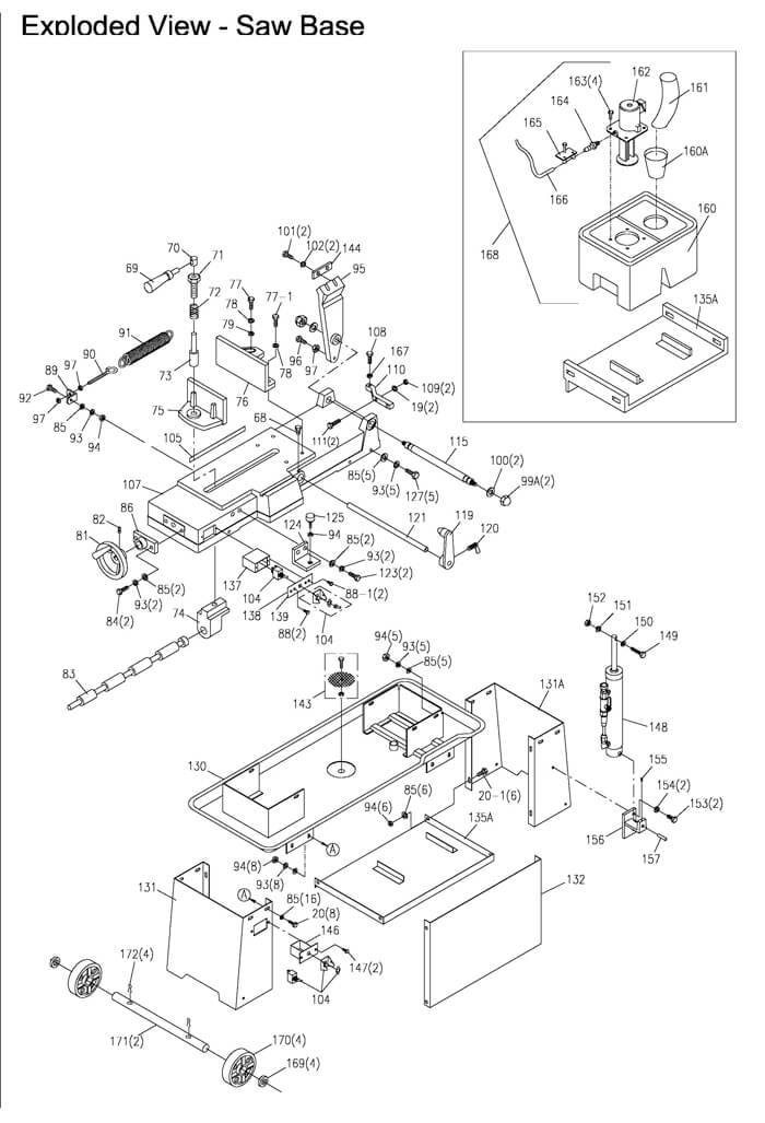 Jet J-3410-2 Band Saw Parts