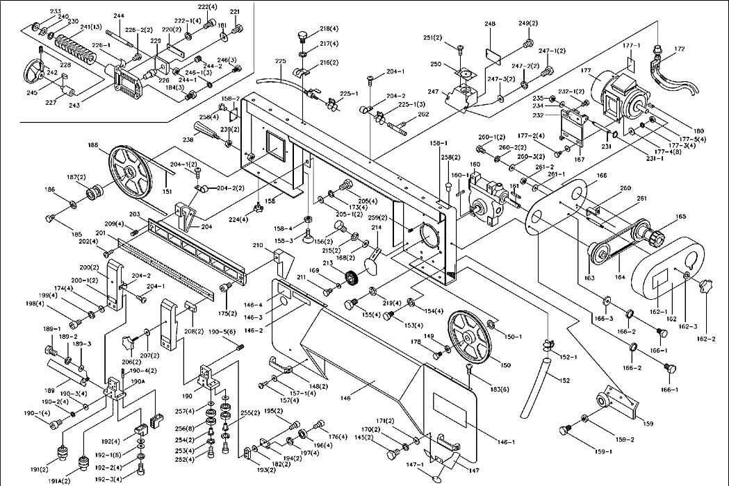 Jet J-7020M Band Saw Parts