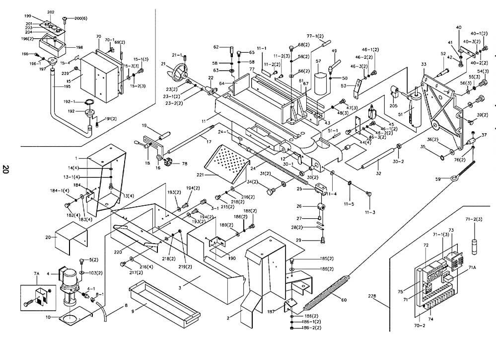 Jet J-7020 Band Saw Parts