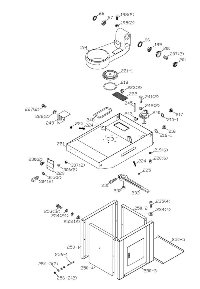 Jet J-9225 Band Saw Parts