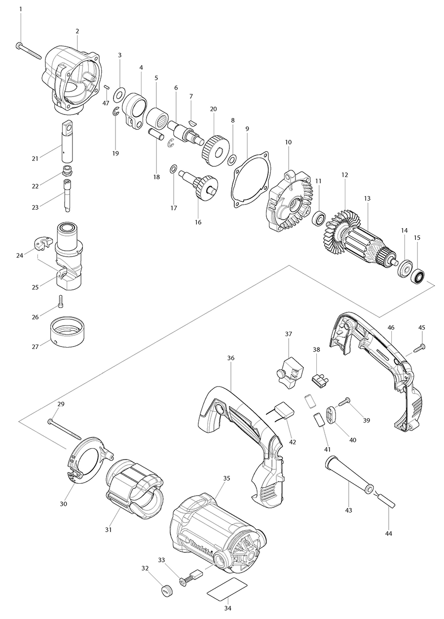 JN3201 Makita Nibbler Parts