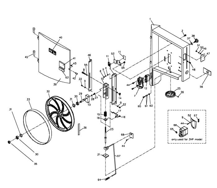 Jet JWBS-18QT-3 Band Saw Parts