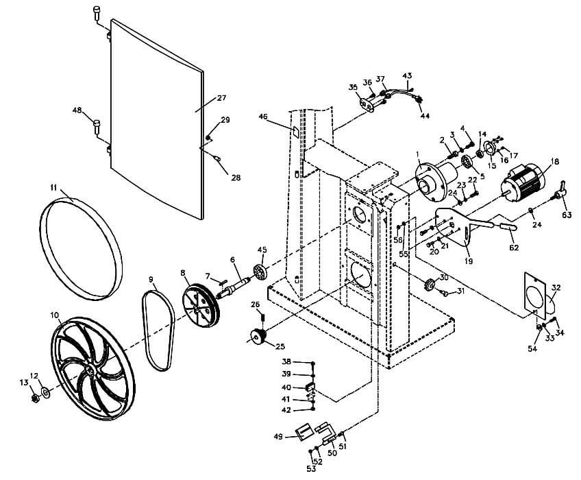 Jet JWBS-18QT-3 Band Saw Parts