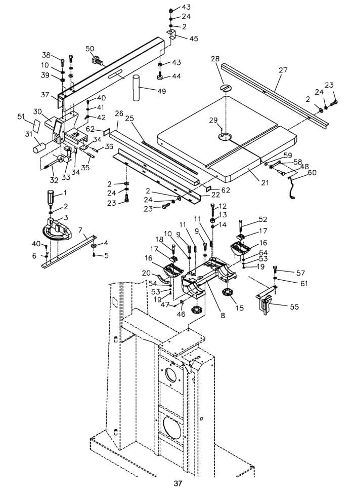 Jet JWBS-18QT-3 Band Saw Parts