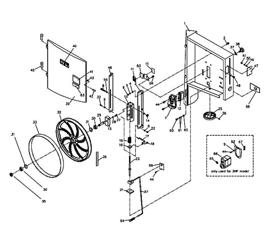 Jet JWBS 18QT Band Saw Parts Jet Band Saw Parts Jet Parts