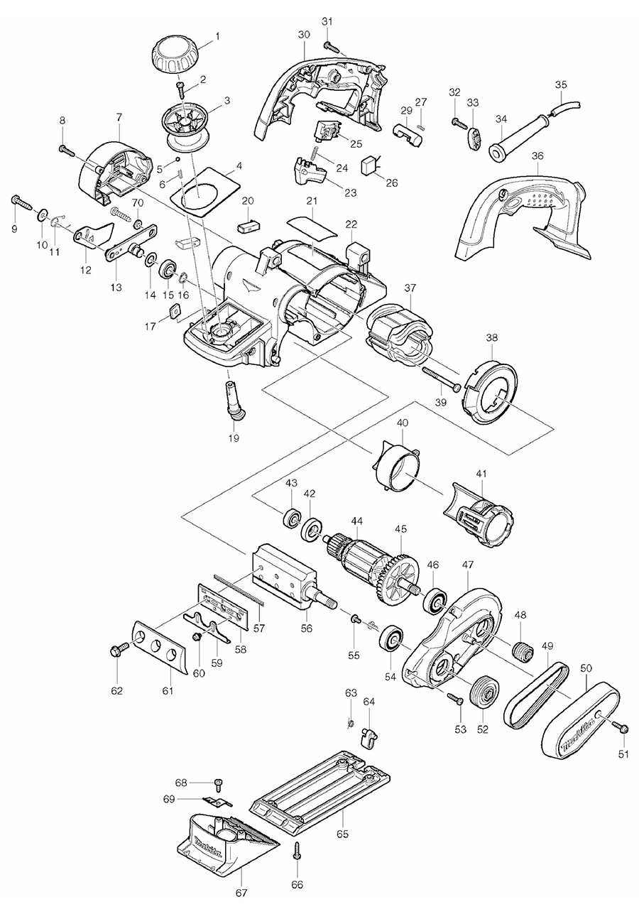 KP0810 Makita Planer Parts