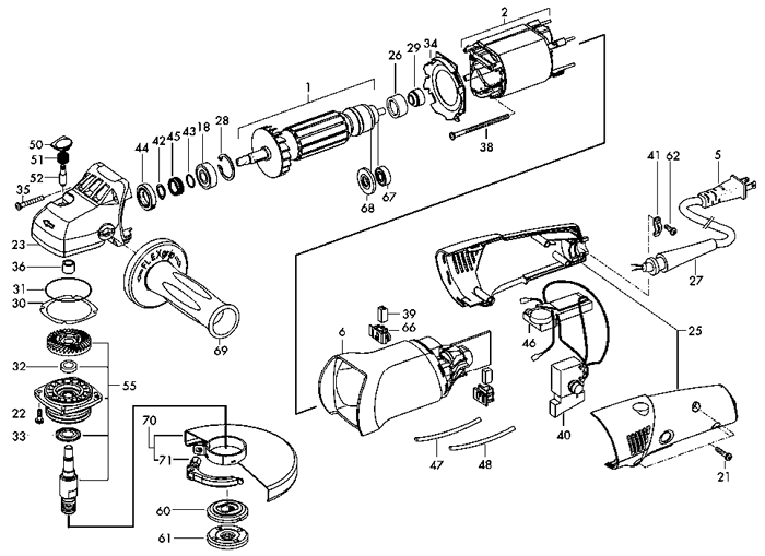 Porter Cable L3406VRG Various Speed Grinder Parts