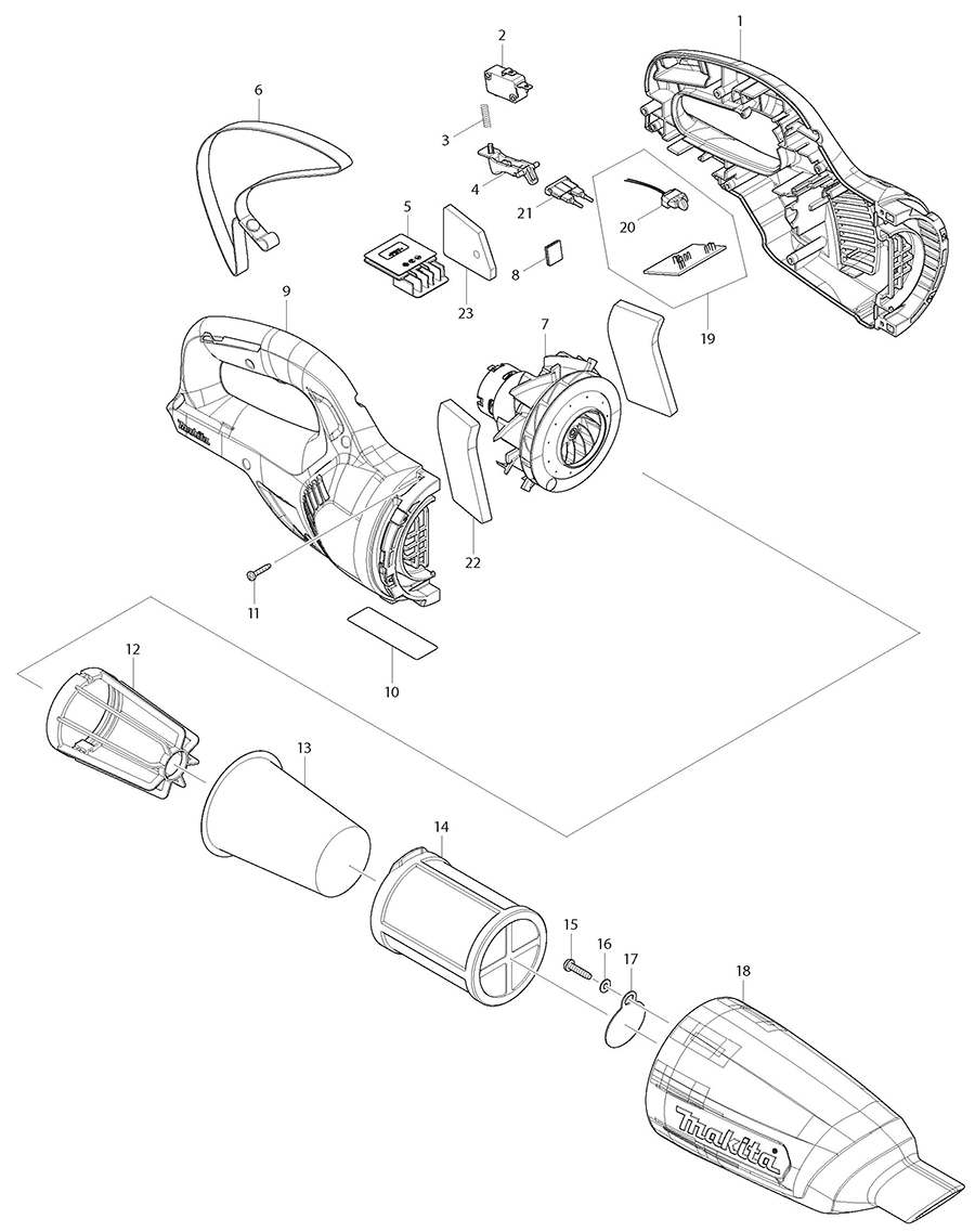 LC06ZW Makita Vacuum Parts