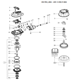 Festool LEX 2 150-3 (491782) Air Random Orbit Sander Parts