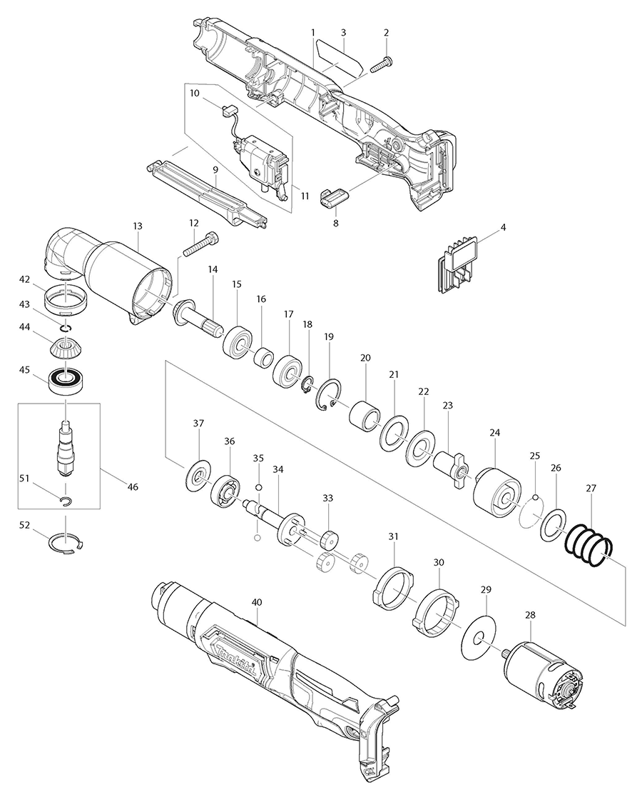 LT02Z Makita Impact Wrench Parts