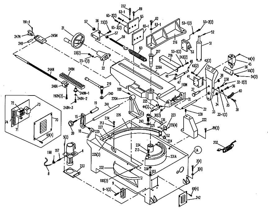 Jet MBS-1014W Band Saw Parts