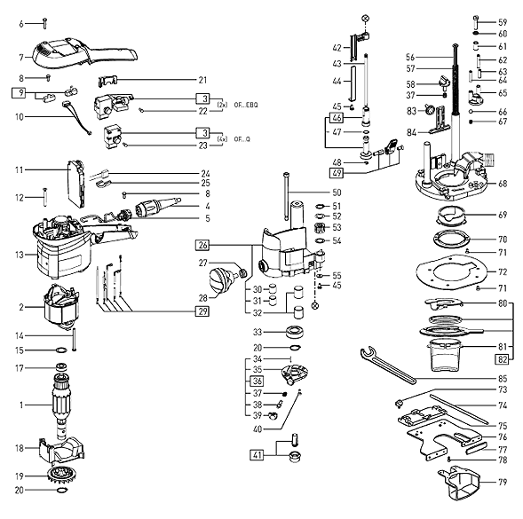 Festool OF 1010 EQ (491442) Router Parts