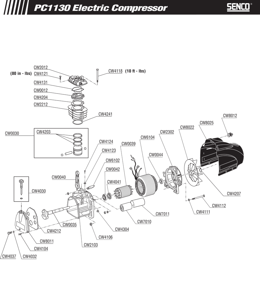 Senco PC 1130 Parts - Compressor