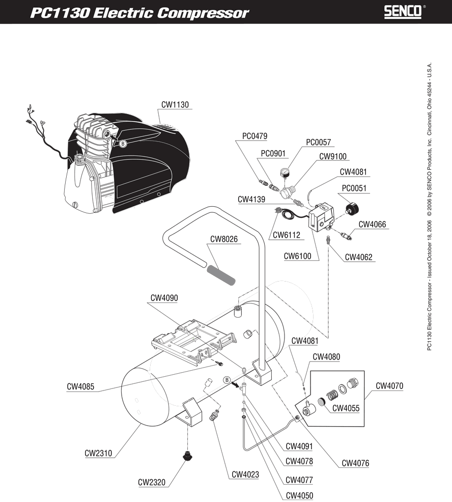 Senco PC 1130 Parts - Compressor