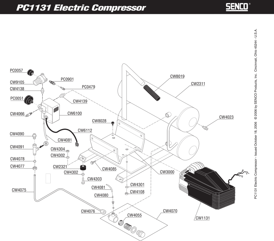 Senco PC 1131 Parts - Compressor