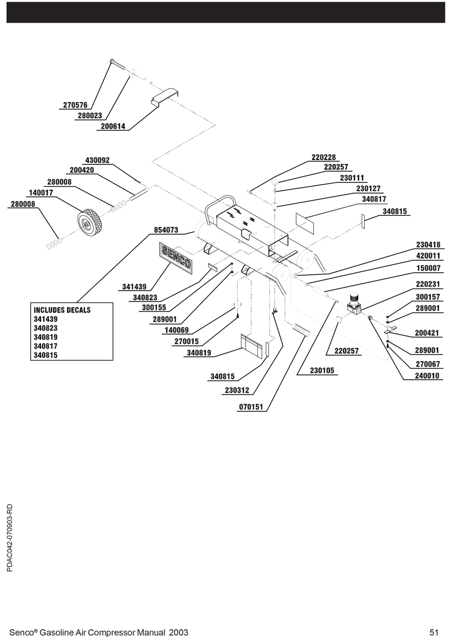 Senco PC 2017 Parts - Compressor