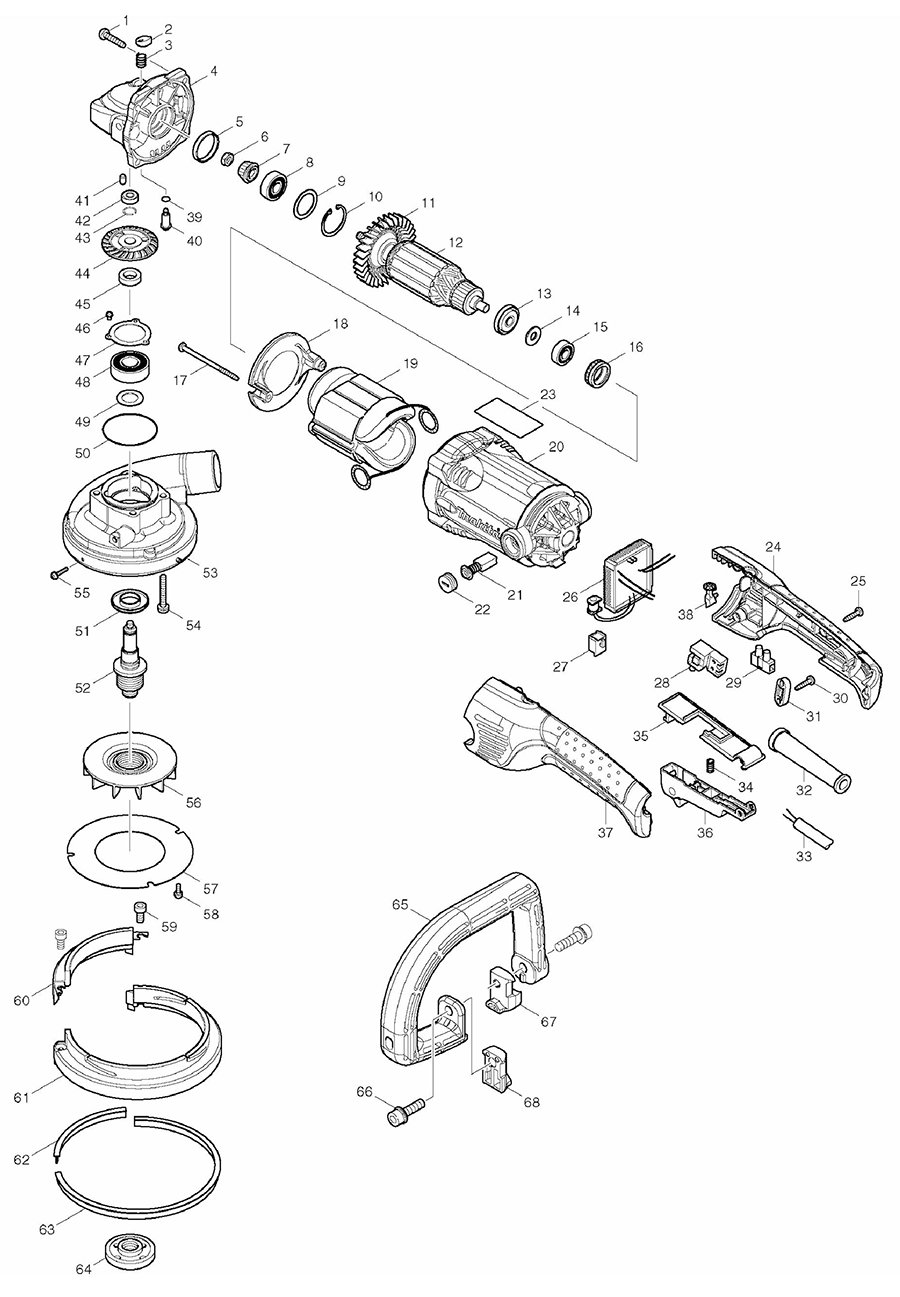 PC5000C Makita Planer Parts