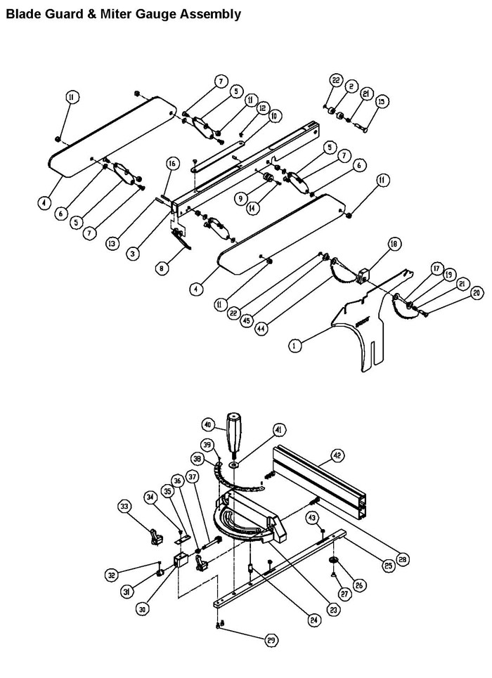 Powermatic PM2000 3PH Table Saw Parts with 50inch Accu-Fence System (1792005K)