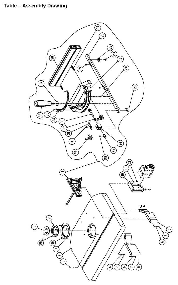 Powermatic PM2700 Shaper Parts (1280101C)