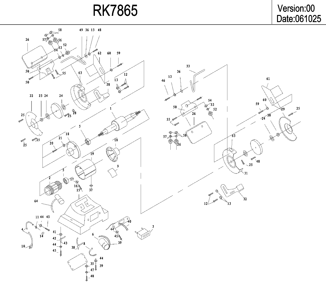 Rockwell RK7865 Parts - Grinder