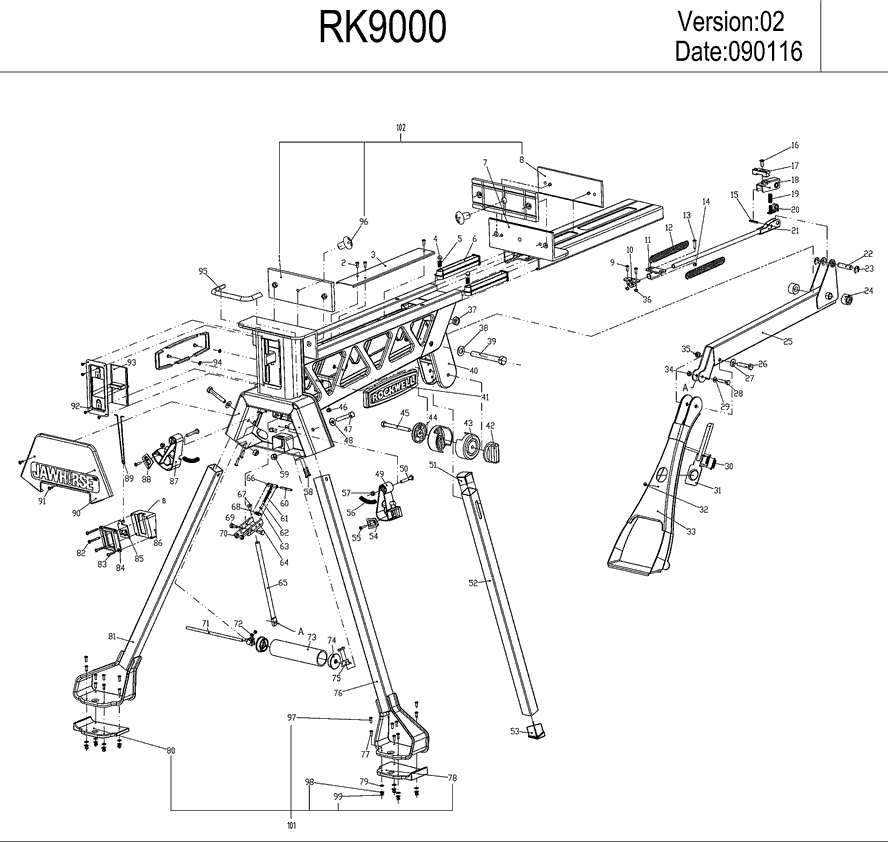 Rockwell RK9000 Parts - Jawhorse