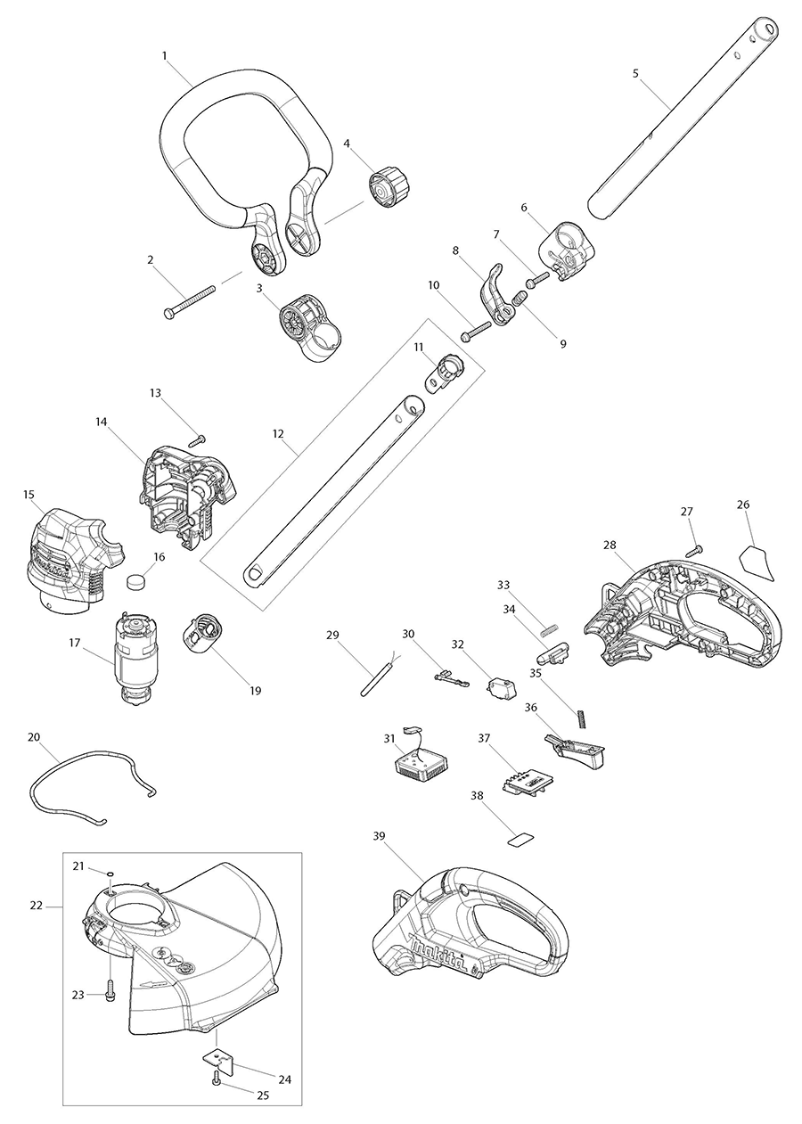 RU03ZX Makita Trimmer Parts