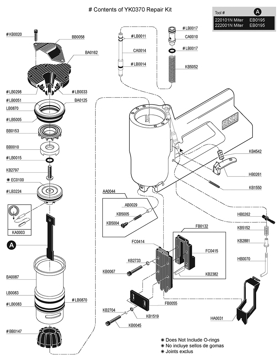 SC1XP Senclamp® Stapler Parts - Senco