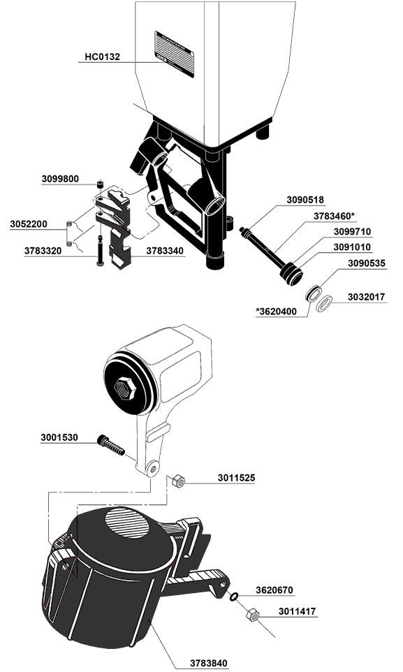 Senco SCN300 Parts - Nailer